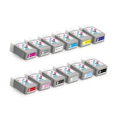 12 kleuren 80 ml PFI50 PFI 50 compatibele wegwerpinktcartridge met chip voor Canon Image Pro500 PRO-500